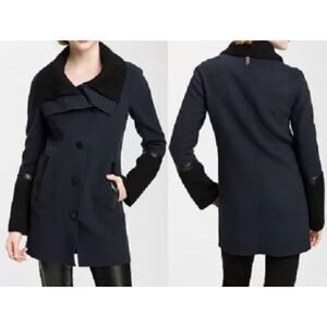 Mackage Wool Navy Blue/Black Jacket Coat fit sz M